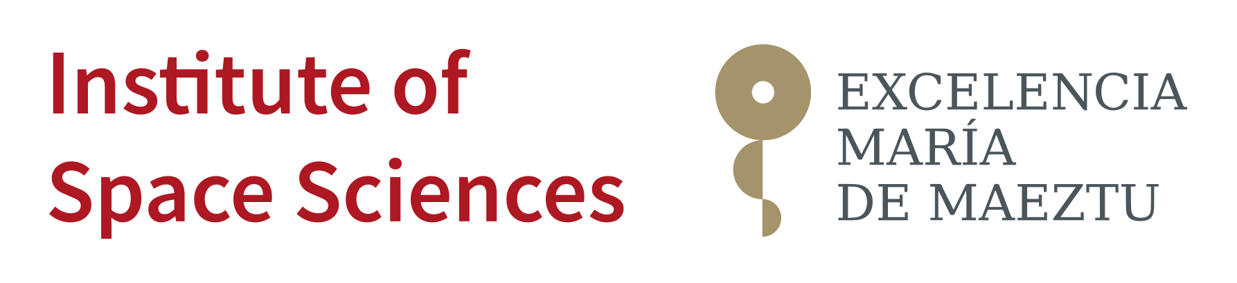 Institute of Space Sciences and María de Maeztu Excellence logos